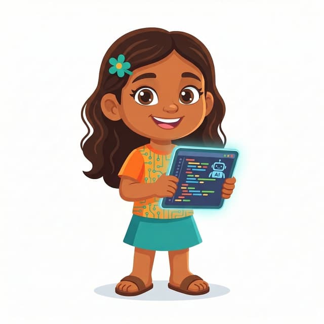 Latinita - nina aprendiendo con tablet